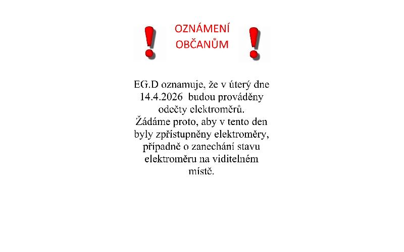 Aktuality - Odečty elektroměrů